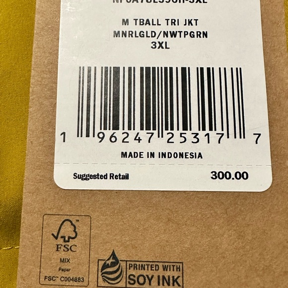 The North Face Thermoball Eco Tri Climate Hood Waterproof Jacket Gold Men’s 3XL - Picture 8 of 9